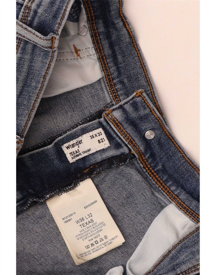 Мужские прямые джинсы Wrangler W36 L32, синий хлопок