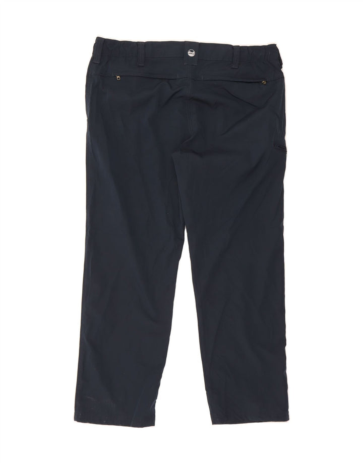 WRANGLER Mens Straight Cargo Trousers W38 L29 Navy Blue Polyester Vintage Wrangler and Second-Hand Wrangler from Messina Hembry 