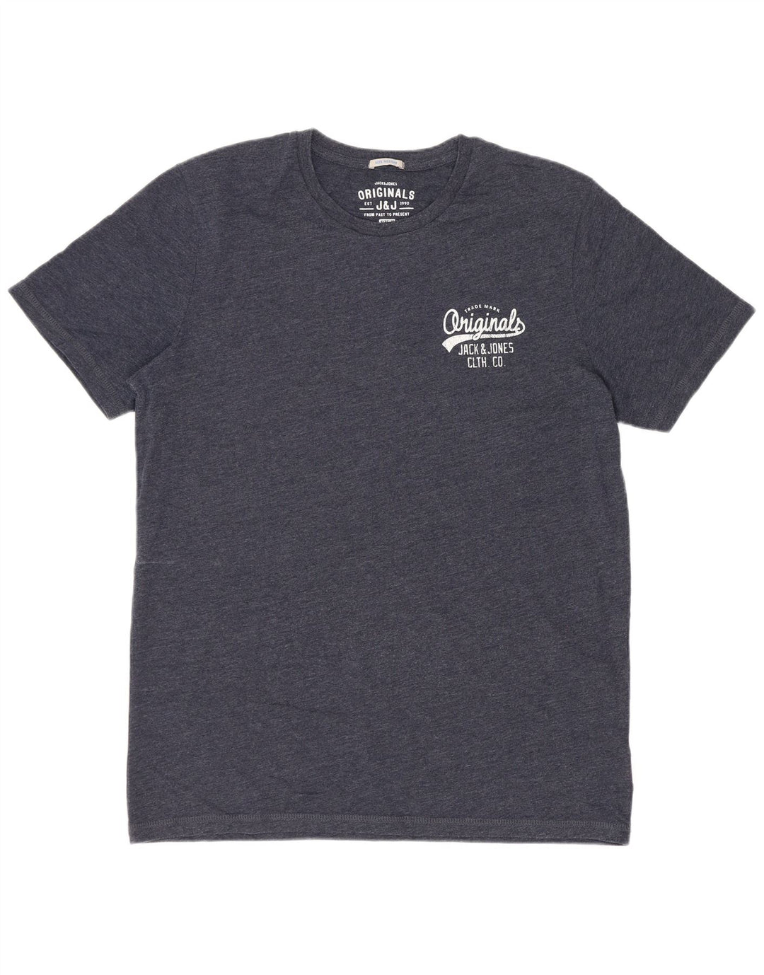 Мужская футболка Jack & Jones Top среднего размера, темно-синяя, хлопок