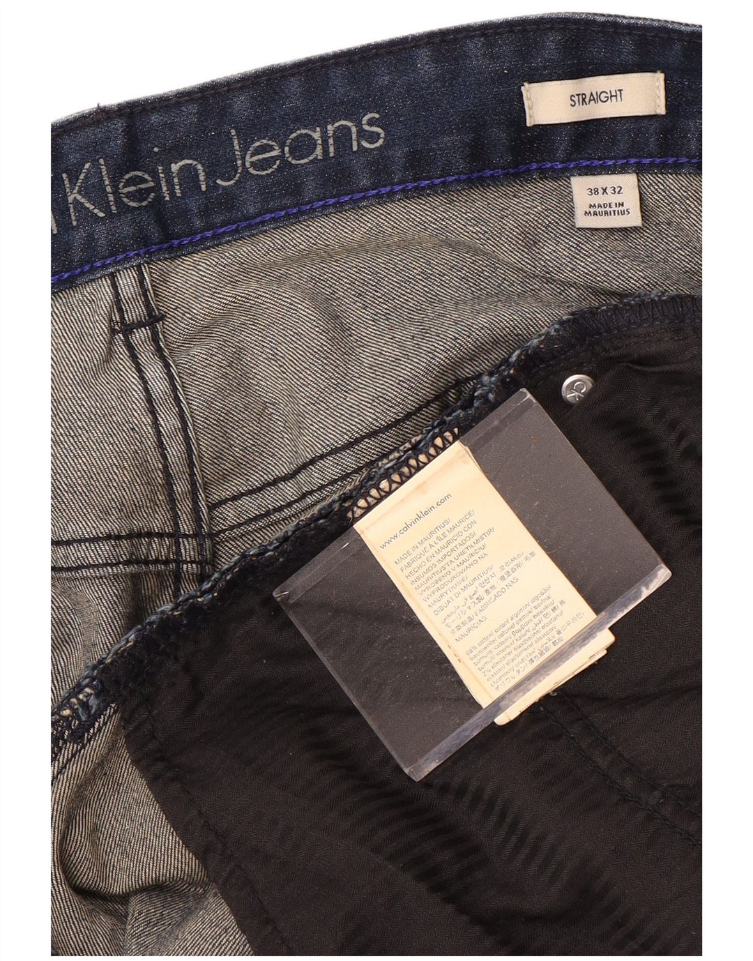 Мужские прямые джинсы Calvin Klein W38 L32 темно-синие