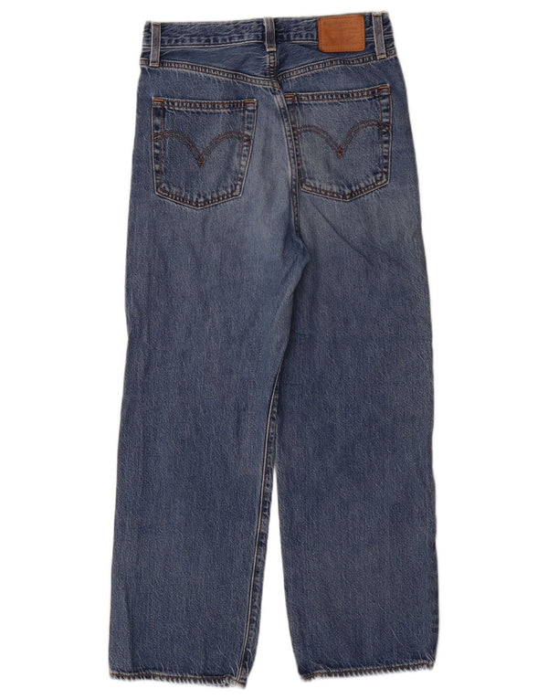 Женские прямые джинсы Levi's с завышенной талией W27 L27, синий хлопок