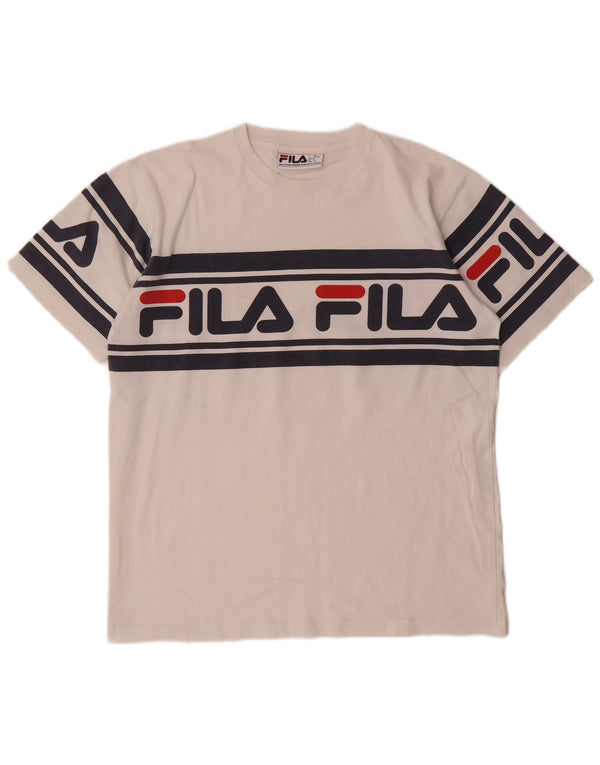 Fila Мужская футболка с рисунком, маленький белый