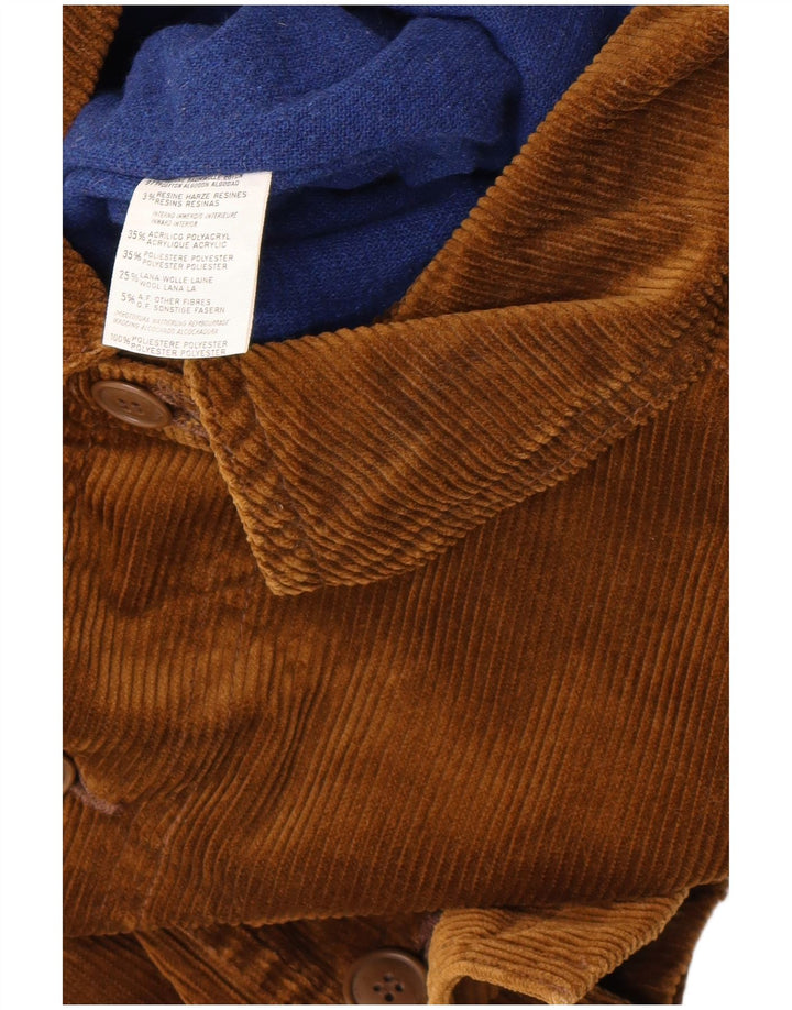 Мужская вельветовая куртка Benetton UK 38, средний цвет хаки, хлопок