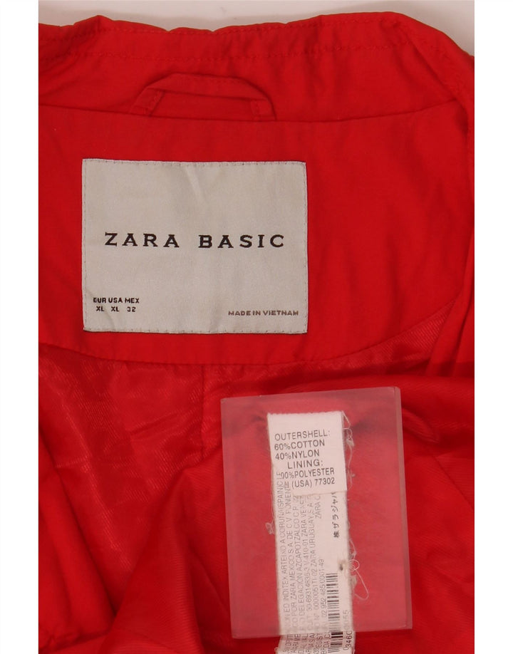 Женская куртка в стиле милитари Zara UK 18 XL, красный хлопок