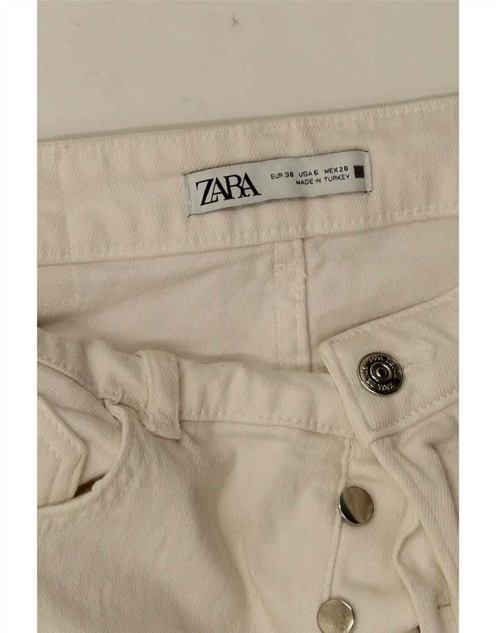 Женские прямые джинсы Zara EU 38, маленькие W28 L26, белые