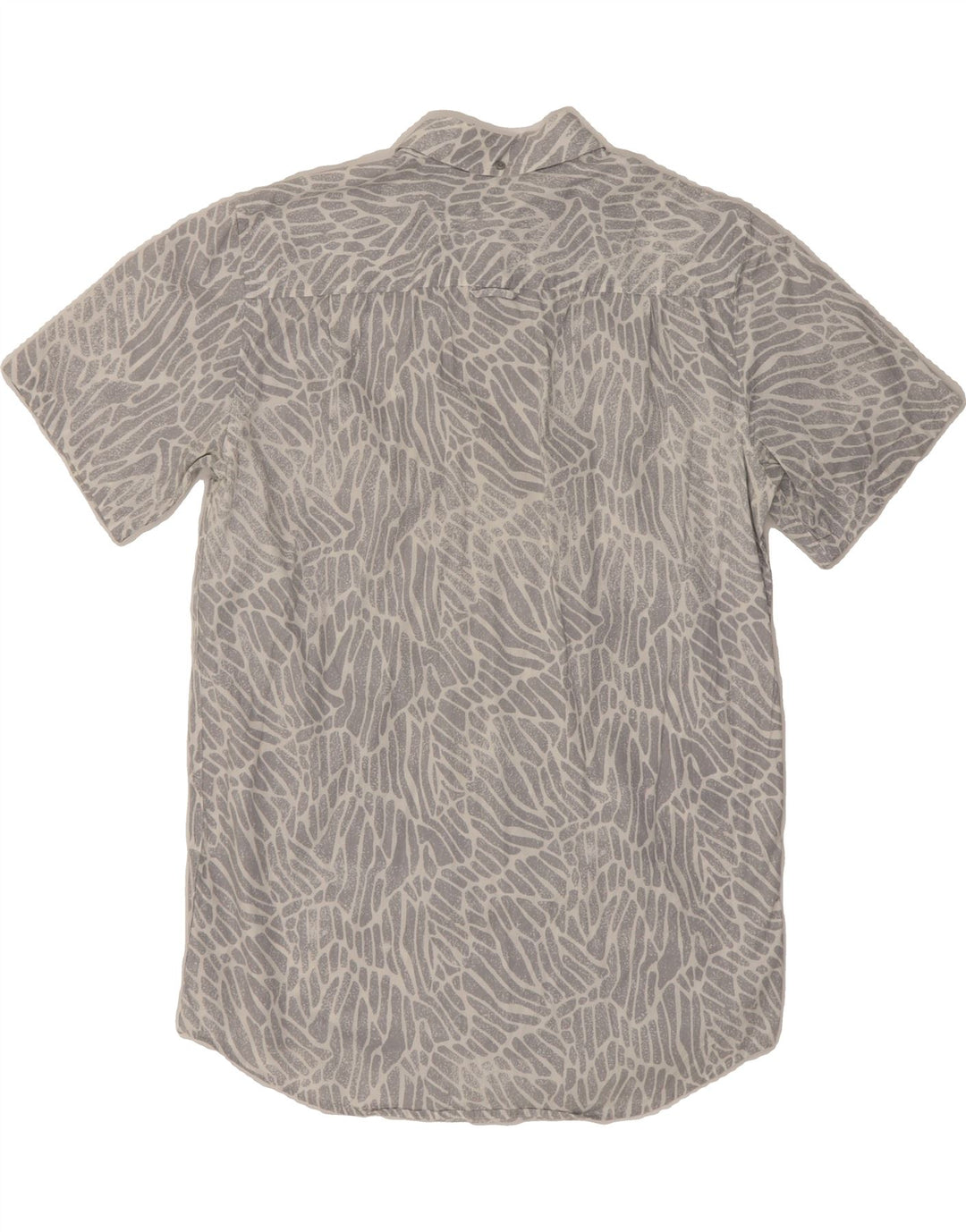 HURLEY Mens Abstract Pattern Short Sleeve Shirt Large Grey Cotton Vintage Hurley and Second-Hand Hurley from Messina Hembry 