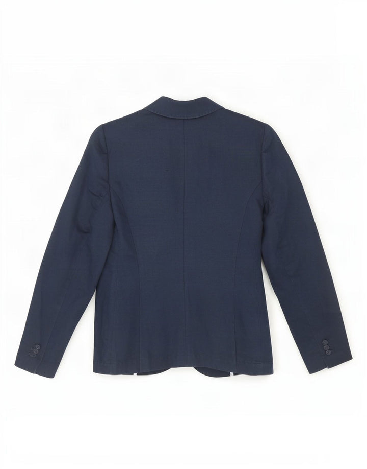 Crew Clothing Женский пиджак на 2 пуговицах, Великобритания, 10, маленький, темно-синий, льняной