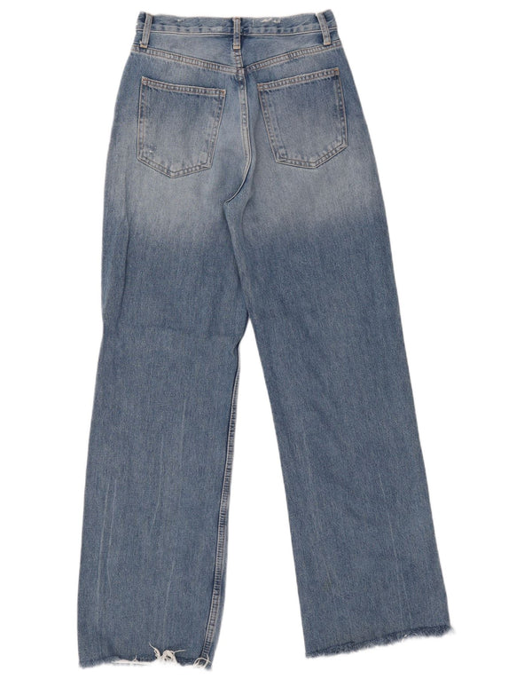 Женские широкие джинсы с высокой талией Zara EU 36 XS W26 L32, синий хлопок