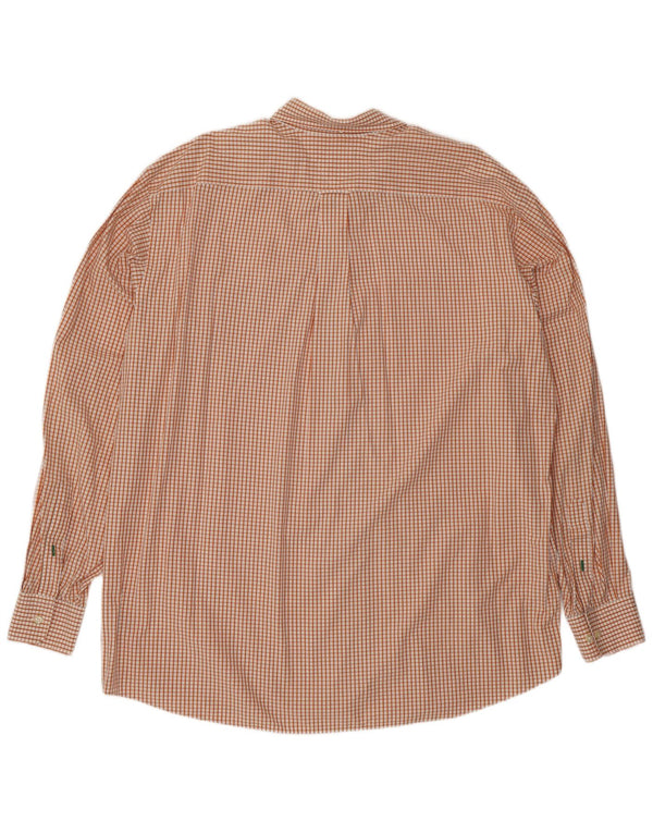 Мужская рубашка Tommy Hilfiger, размер 17 1/2 XL, оранжевая клетка