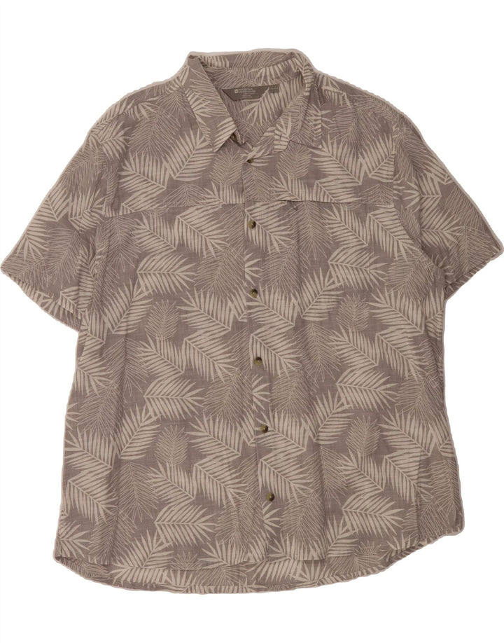 MOUNTAIN WAREHOUSE Mens Abstract Pattern Short Sleeve Shirt 3XL Grey Vintage Mountain Warehouse and Second-Hand Mountain Warehouse from Messina Hembry 