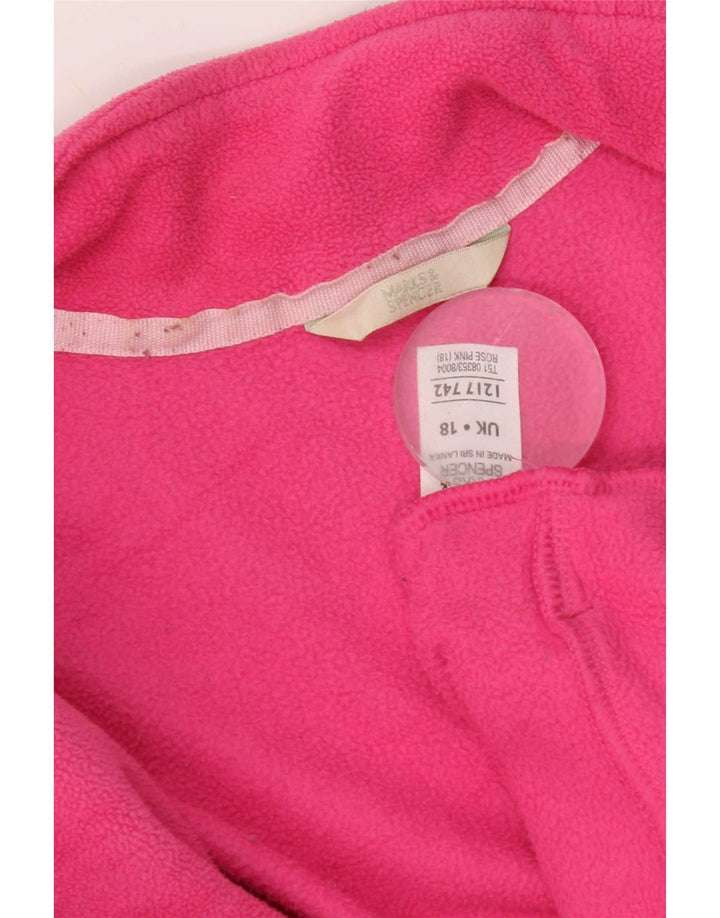 Женская флисовая куртка Marks & Spencer UK 18 XL розовая из полиэстера