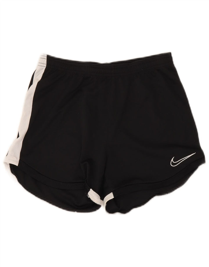Женские спортивные шорты Nike UK 10, маленькие черные, полиэстер с цветными блоками