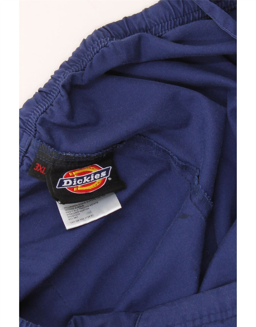 DICKIES Mens Straight Cargo Trousers 3XL W48 L30 Blue Polyester