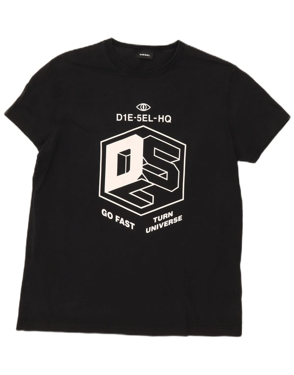 Женская футболка с рисунком Diesel Top UK 20 2XL, черная