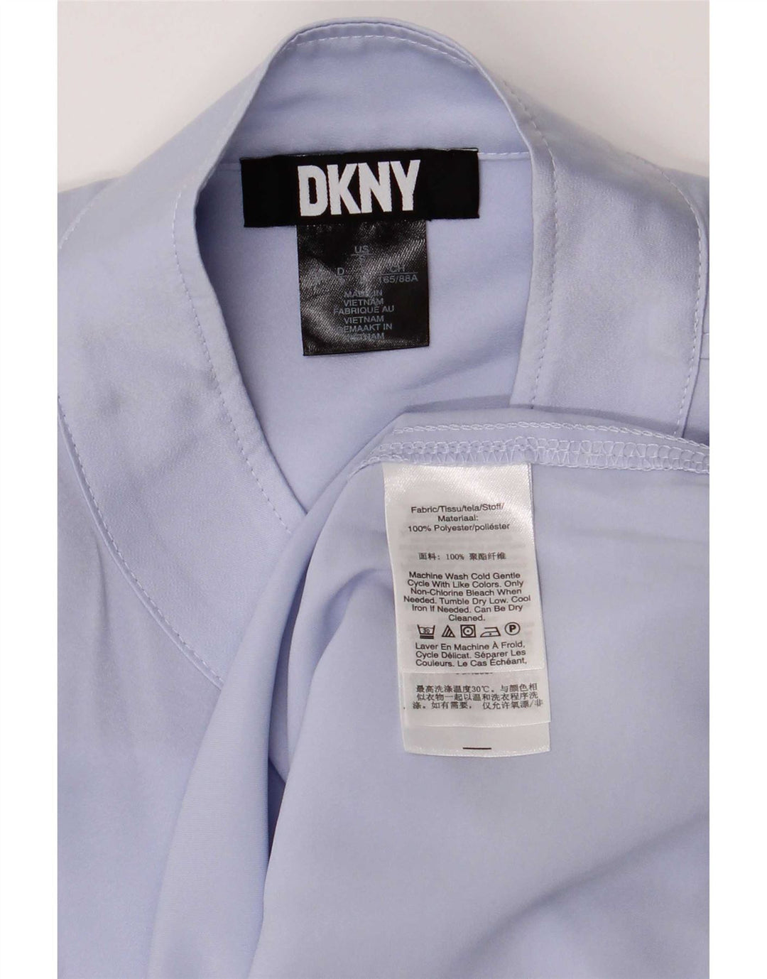 Женская блузка-рубашка оверсайз с рукавом 1/2 Dkny, Великобритания 8, маленький сиреневый полиэстер