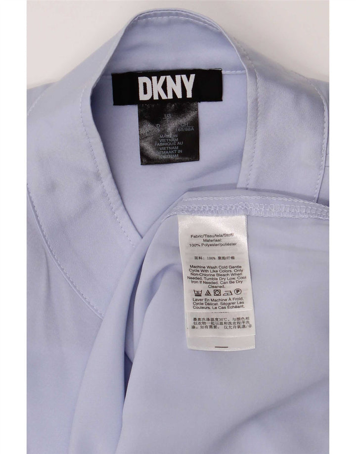 Женская блузка-рубашка оверсайз с рукавом 1/2 Dkny, Великобритания 8, маленький сиреневый полиэстер