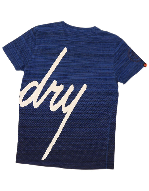 Мужская футболка Superdry Regular с графическим рисунком, хлопковая футболка среднего размера в синюю полоску