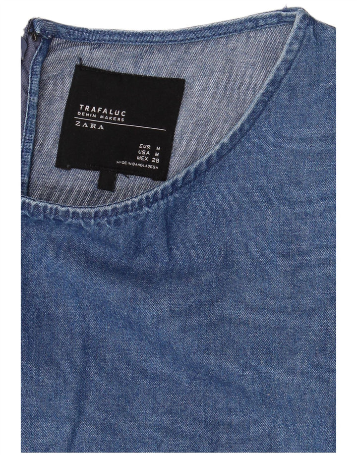 Женское джинсовое платье Zara Trafaluc UK 12, средний синий