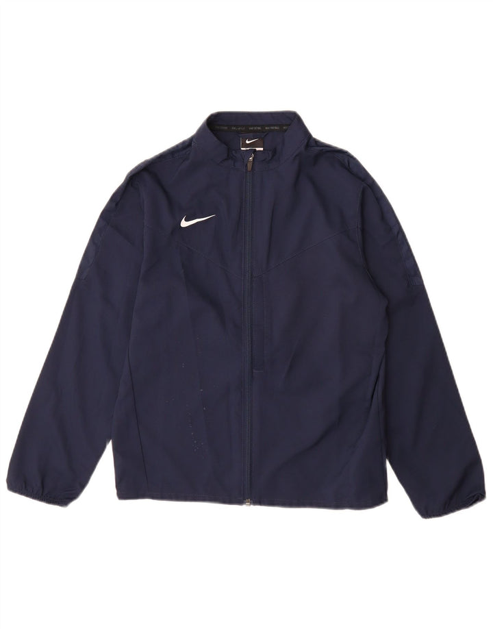 Спортивный костюм Nike для мальчиков, верхняя куртка 8–9 лет, маленький размер, темно-синий, полиэстер