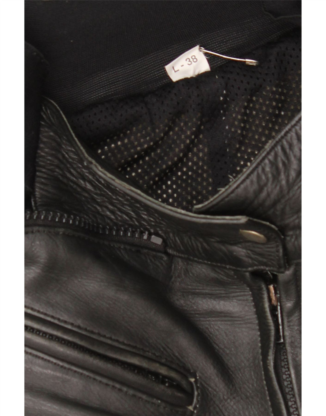 ВИНТАЖНЫЕ женские брюки EU 38 Medium W28 L27 Черные кожаные с цветными блоками