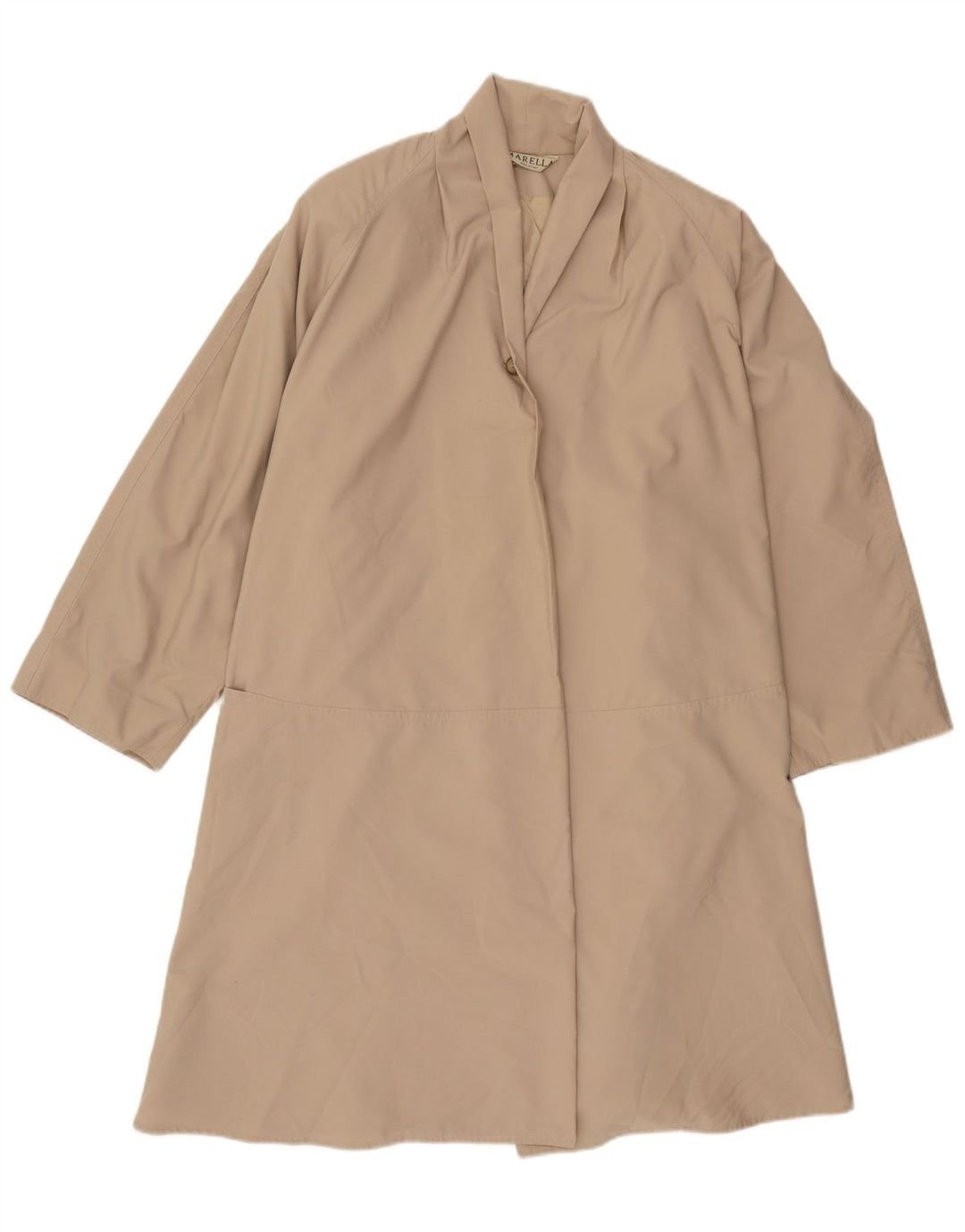 Женское пальто Marella UK 14, большой размер, бежевый полиэстер