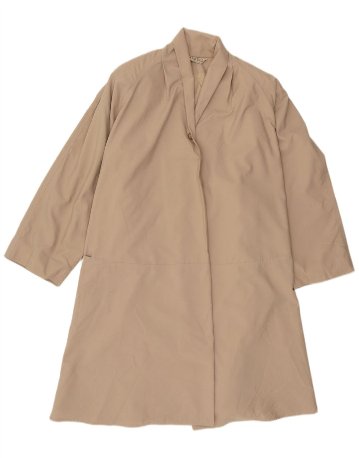 Женское пальто Marella UK 14, большой размер, бежевый полиэстер