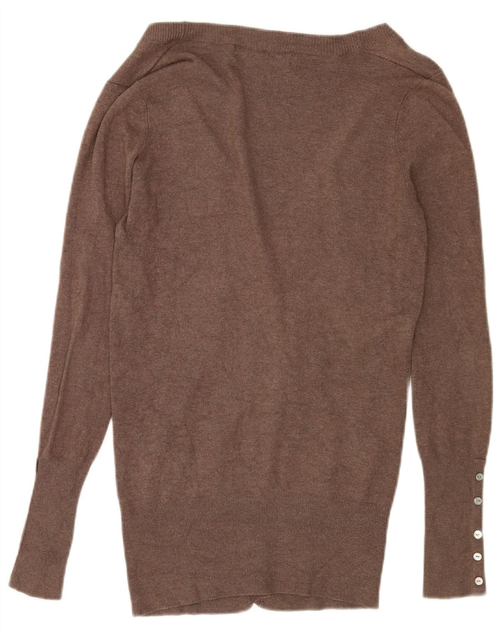 Женский кардиган Zara UK 12, средний коричневый вискоза