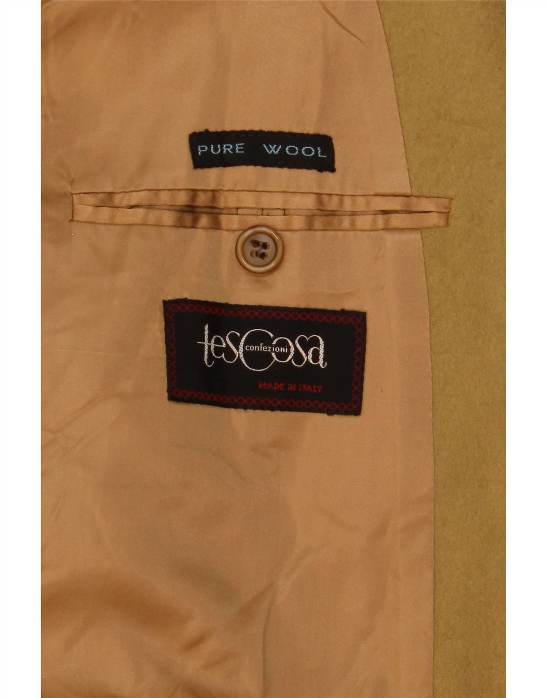 Винтажное женское двубортное пальто UK 14, шерсть среднего цвета хаки