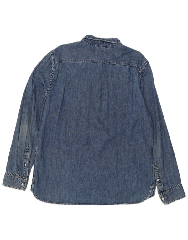 Мужская джинсовая рубашка Levi's XL, синяя, хлопок