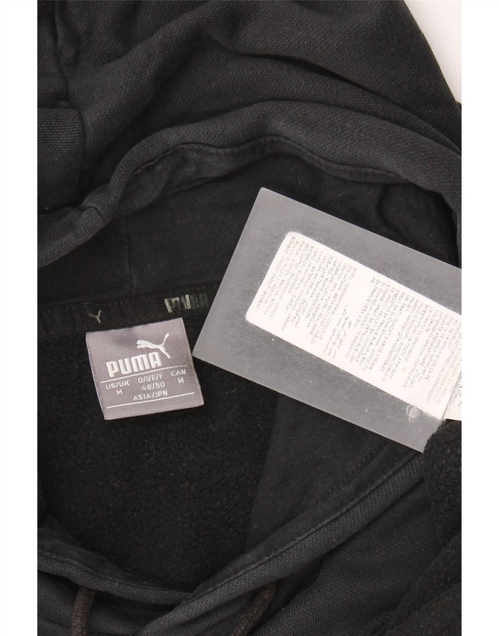 Мужской джемпер с капюшоном PUMA, черный, хлопковый, среднего размера