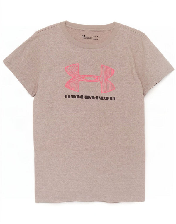 Женская футболка с рисунком Under Armour Heat Gear Top UK 16, большая серая