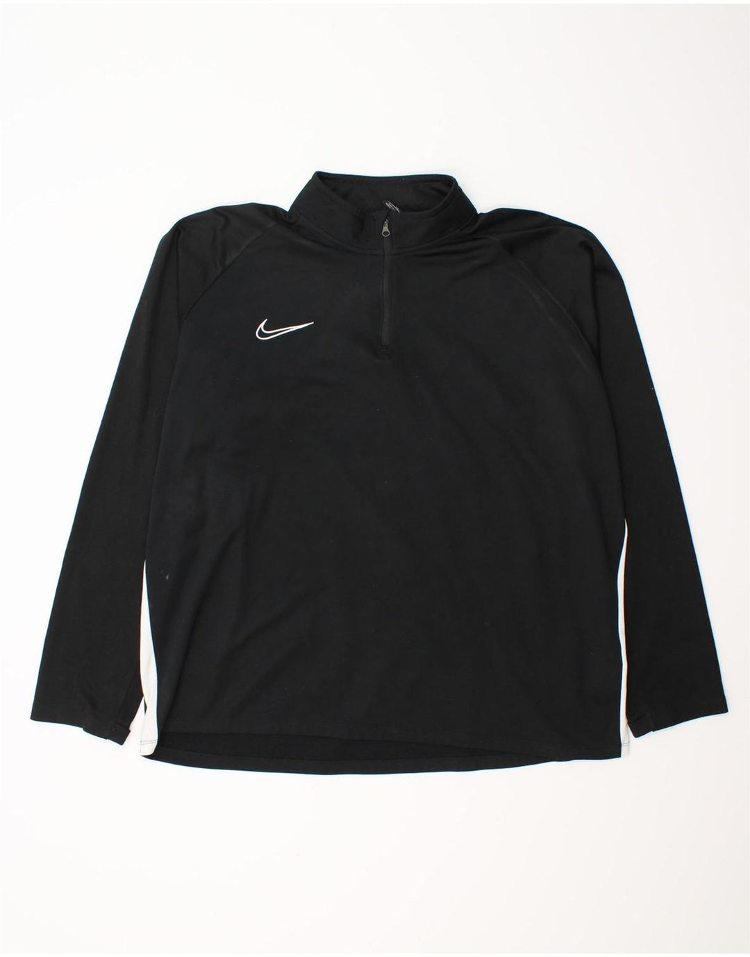Мужской пуловер с воротником на молнии NIKE Dri Fit, черный спортивный костюм 2XL с цветными блоками