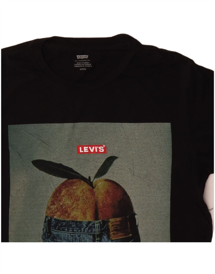 Мужская футболка с рисунком LEVI'S, маленький черный хлопок