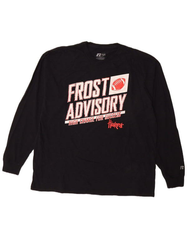 Мужские кроссовки RUSSELL ATHLETIC Huskers с длинным рукавом и графикой, Великобритания 50/52 2XL, черные