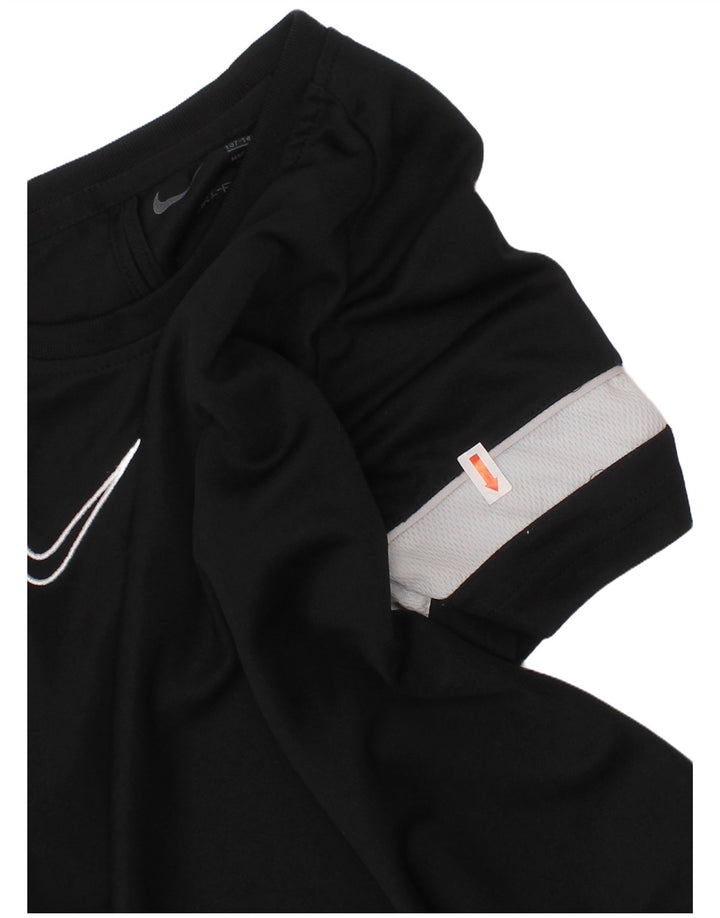 Футболка NIKE для мальчиков Dri Fit, топ, 10–11 лет, средний черный, цветной блок