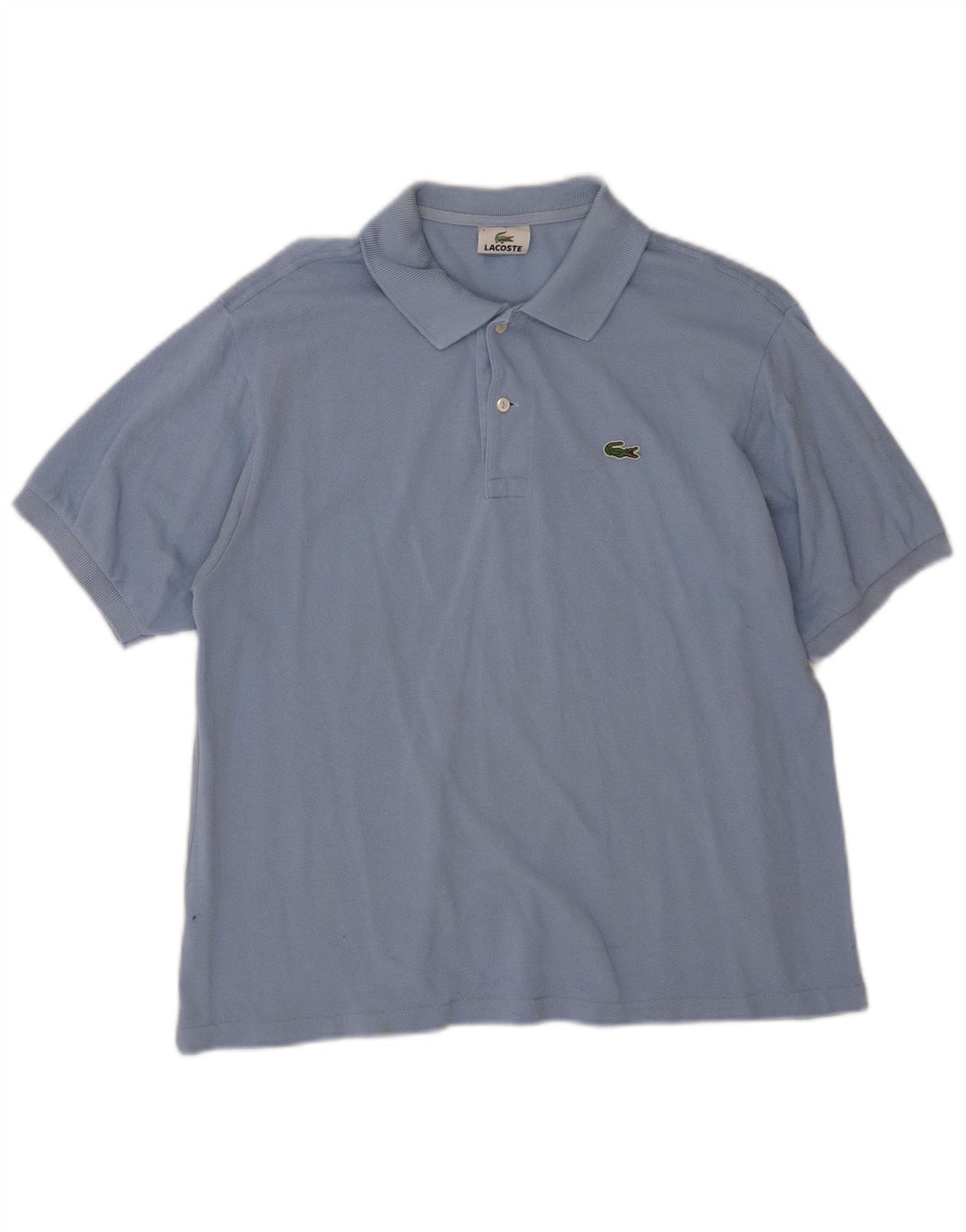 LACOSTE Mens Polo Shirt Size 5 Large Blue Cotton