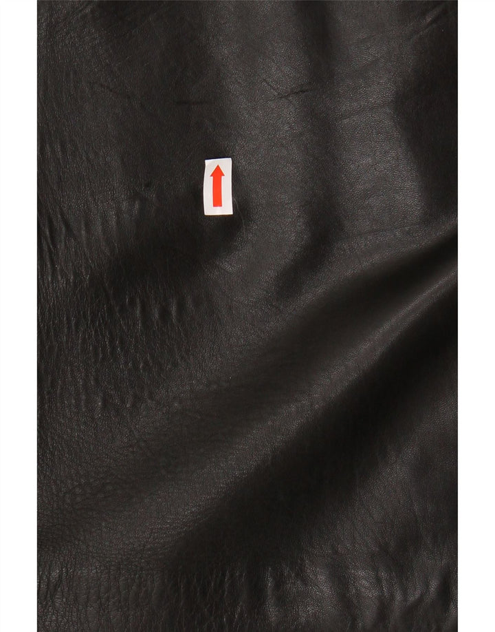 PIERRE CARDIN Мужская кожаная куртка IT 58 4XL Черная кожа