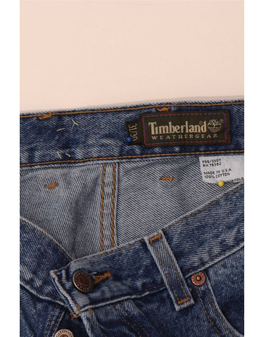 Мужские прямые джинсы Timberland W31 L30 синие, хлопок