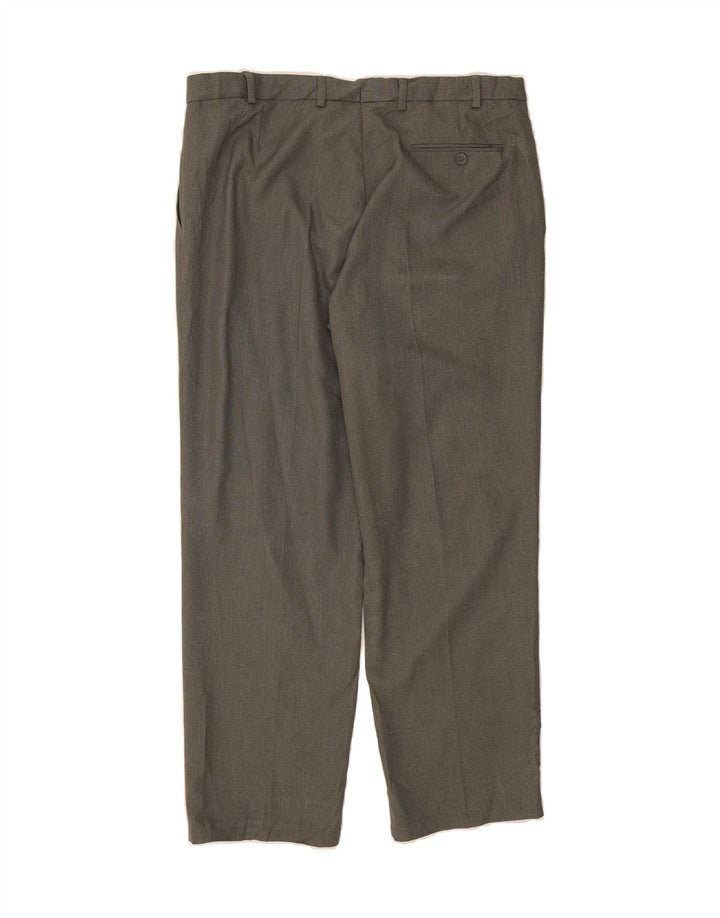 MARKS & SPENCER Mens Regular Fit Straight Suit Trousers W38 L29 Grey Vintage Marks & Spencer and Second-Hand Marks & Spencer from Messina Hembry 