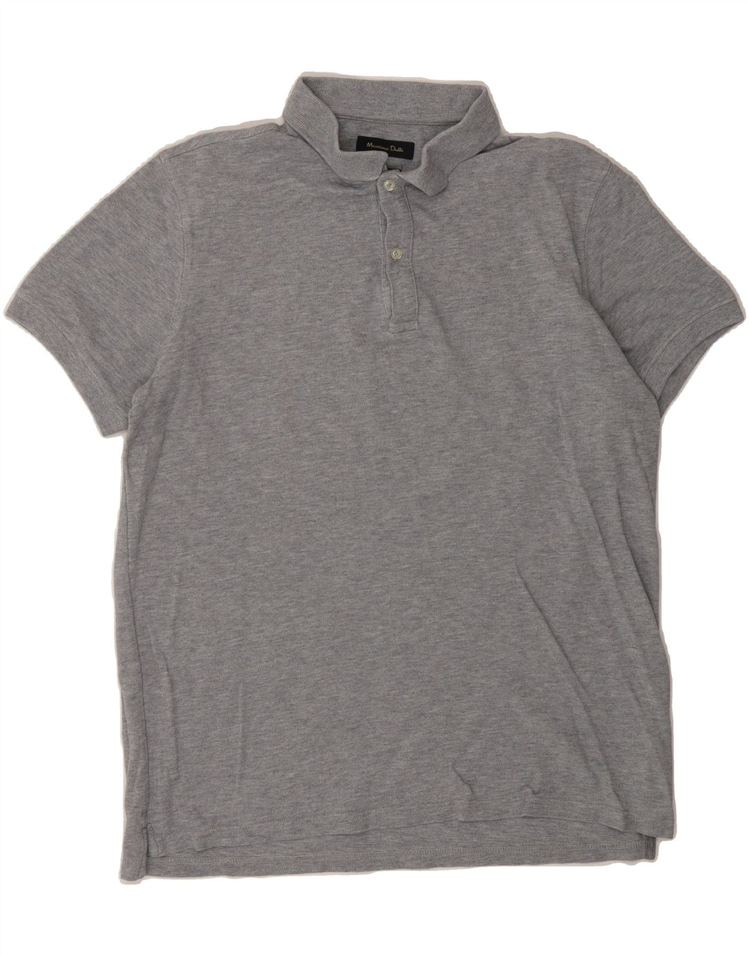 MASSIMO DUTTI Mens Polo Shirt Large Grey Cotton Vintage Massimo Dutti and Second-Hand Massimo Dutti from Messina Hembry 