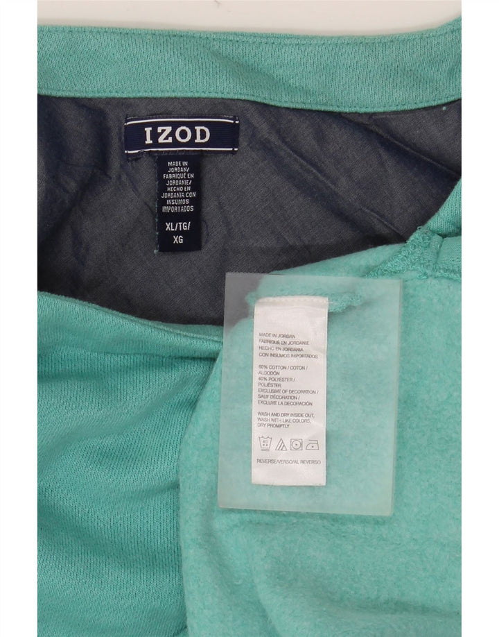 IZOD Женский свитер оверсайз-свитшот UK 18 XL Бирюзовый хлопок