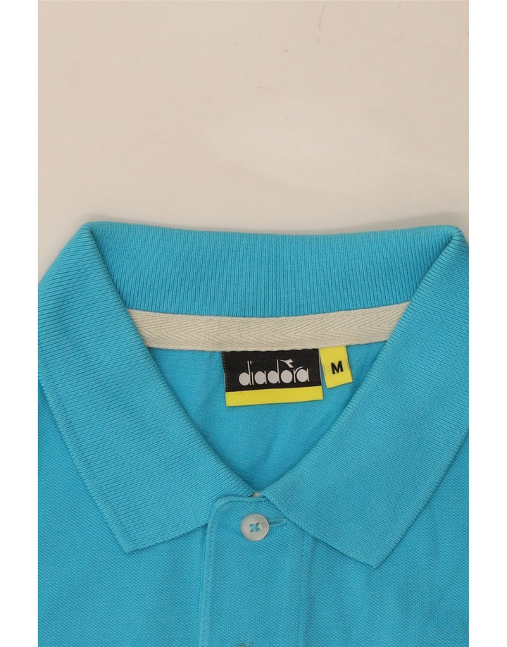 DIADORA Mens Polo Shirt Medium Blue Cotton Vintage Diadora and Second-Hand Diadora from Messina Hembry 