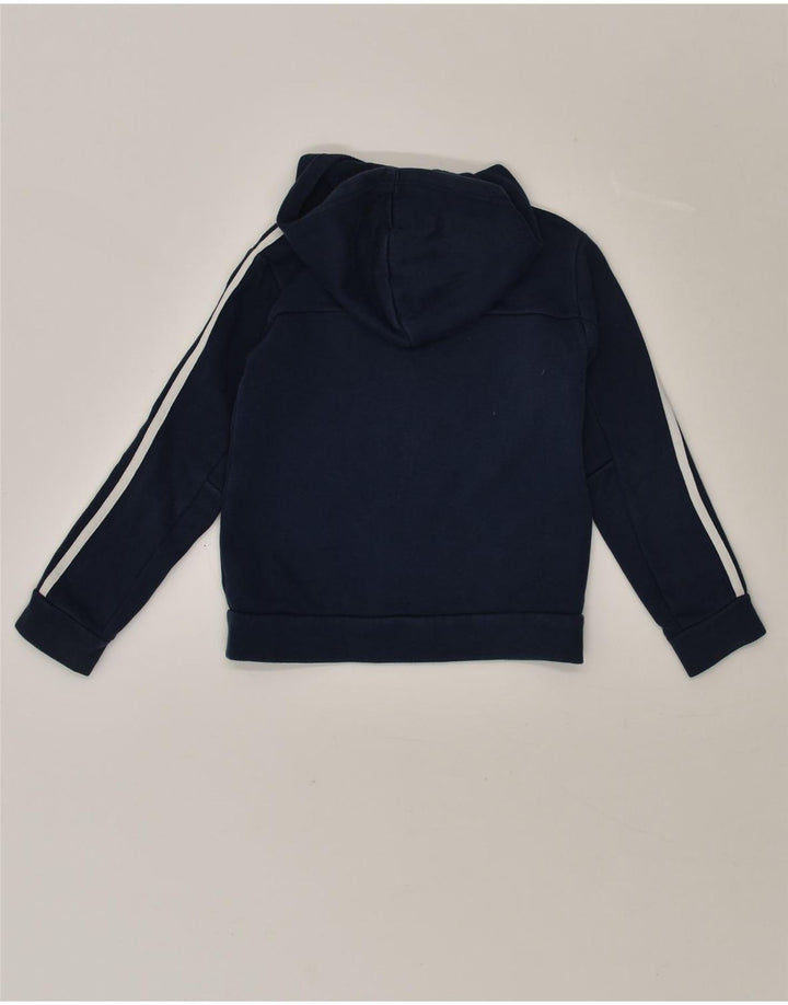ADIDAS Boys Zip Hoodie Sweater 7-8 Years Navy Blue Cotton | Vintage Adidas | Thrift | Second-Hand Adidas | Used Clothing | Messina Hembry 