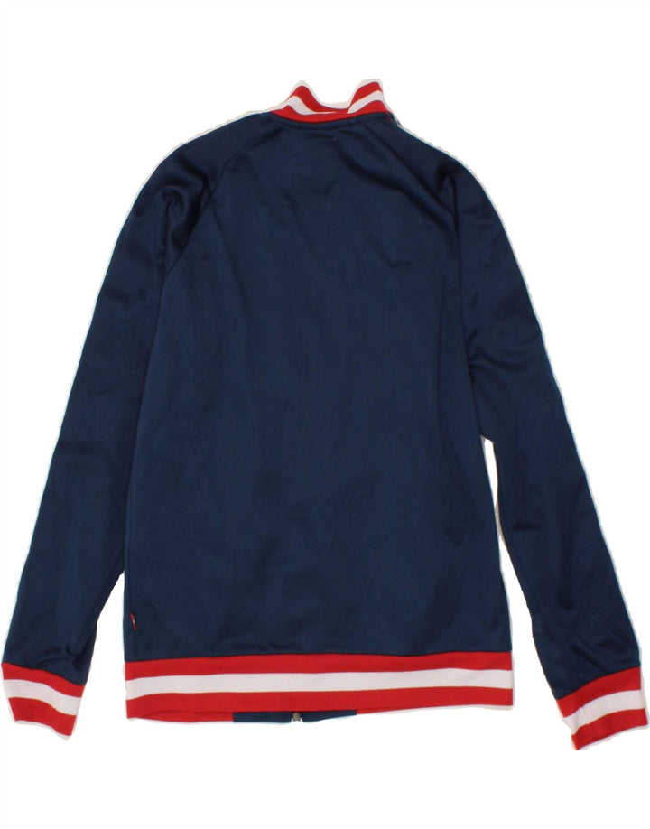LEVI'S Boys Graphic Tracksuit Top Jacket 13-14 Years Navy Blue Colourblock Vintage Levi's and Second-Hand Levi's from Messina Hembry 