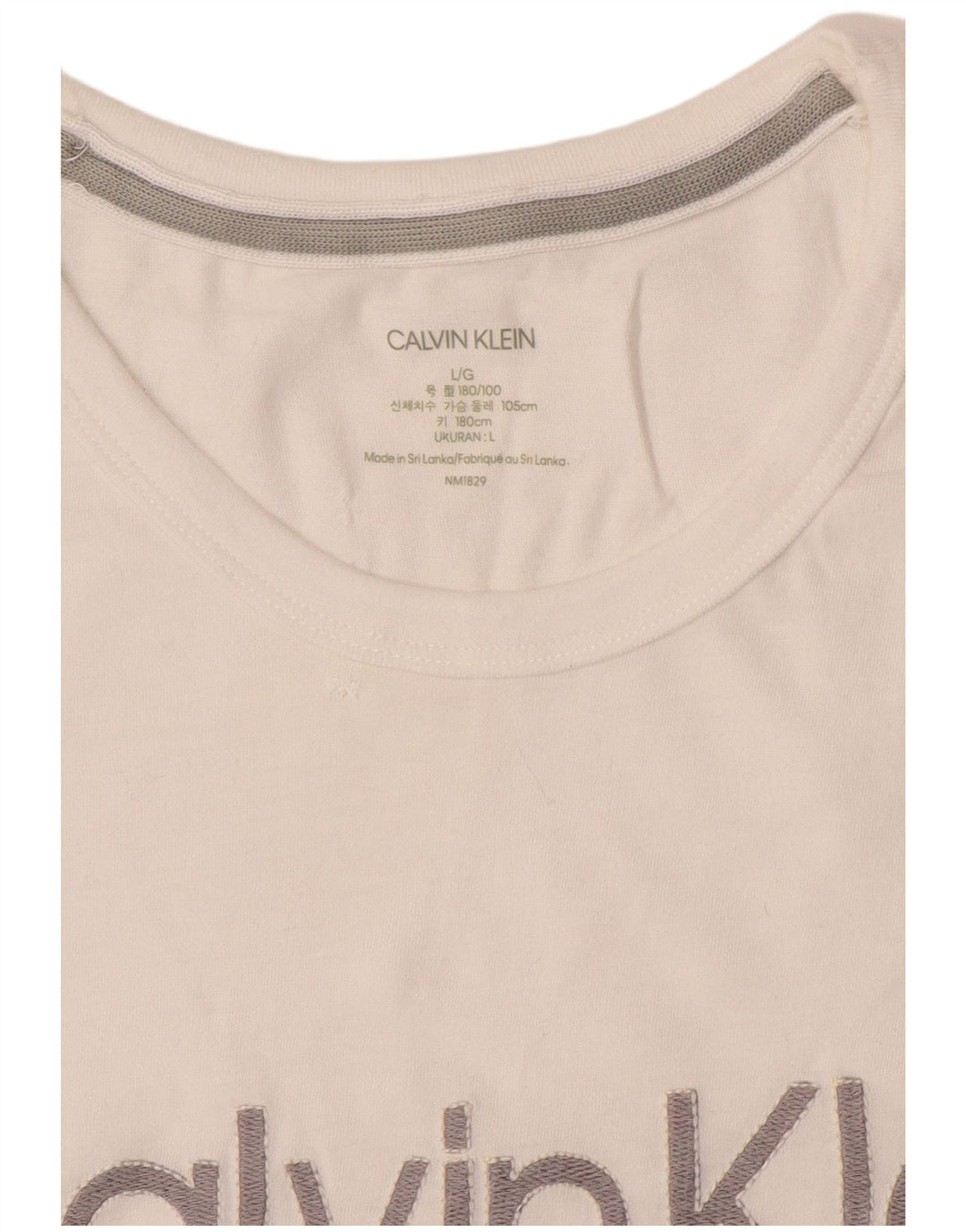 Мужская футболка с рисунком Calvin Klein, большая белая