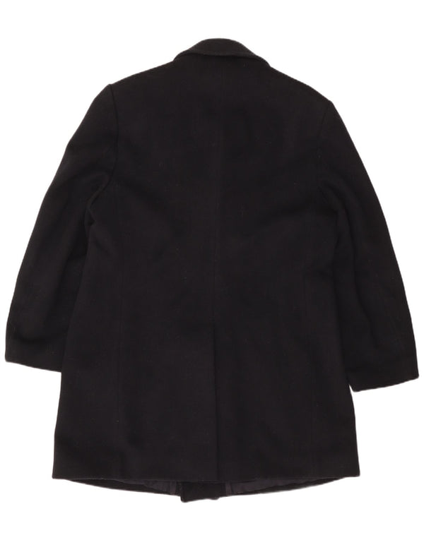 ВИНТАЖНОЕ мужское двубортное пальто UK 42 XL темно-синее шерстяное