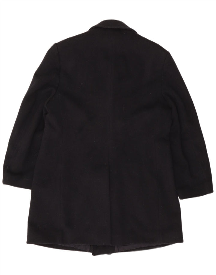 ВИНТАЖНОЕ мужское двубортное пальто UK 42 XL темно-синее шерстяное