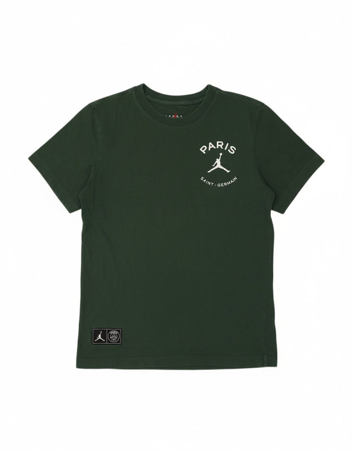 JORDAN Mens Paris Saint- Germain Graphic T-Shirt Top Small Green