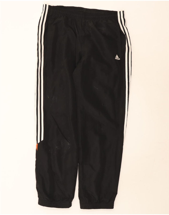 Мужские спортивные брюки Adidas для бега, большие черные полиэстер с цветными блоками