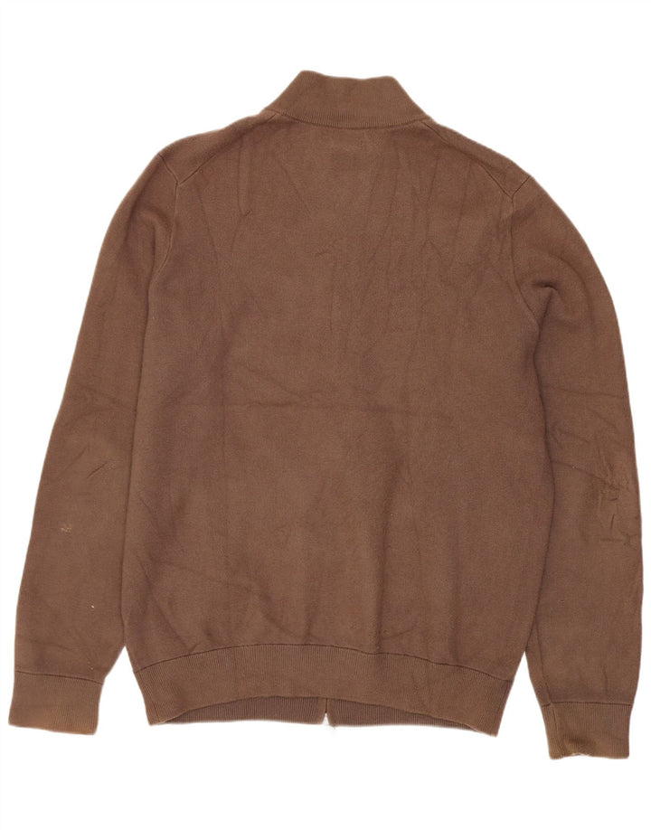 Мужской кардиган Massimo Dutti, большой коричневый вискозный свитер
